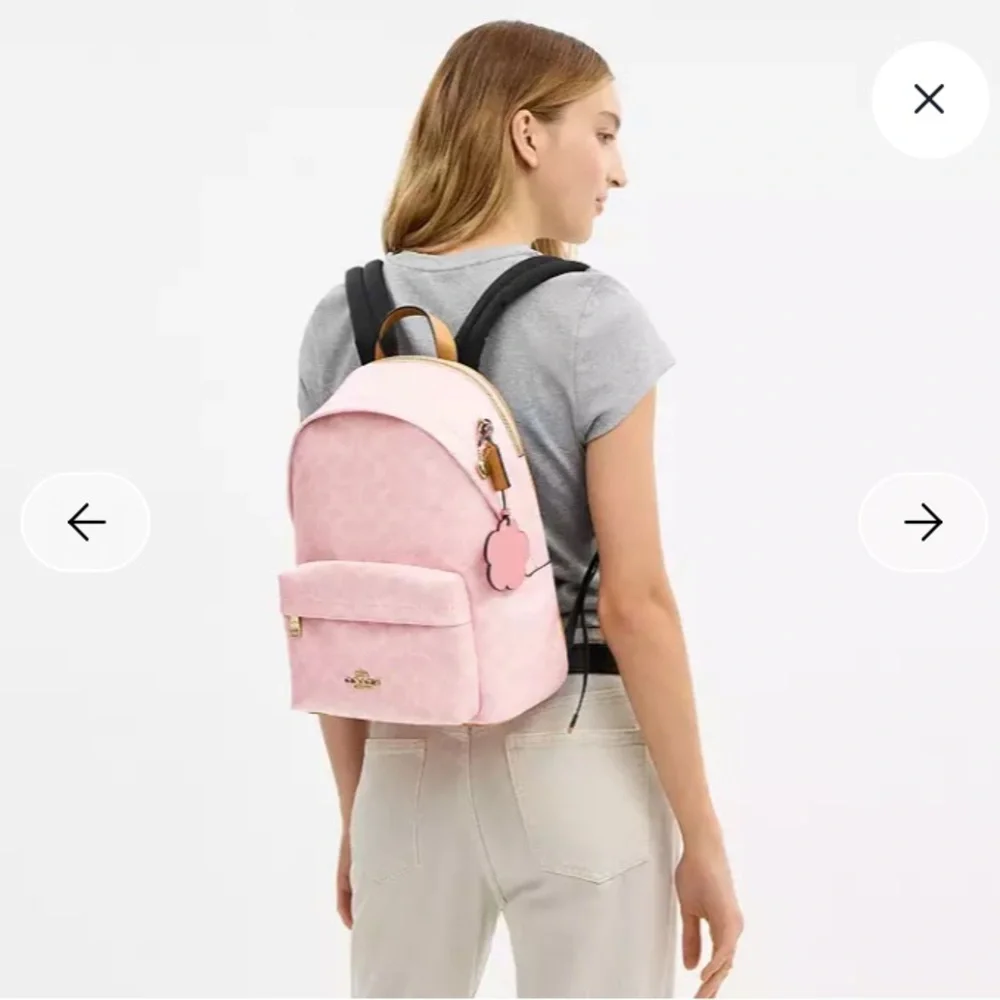 NWT Coach Taylor Small Backpack in Powder Pink with charms (Factory Wrapped) - Picture 6 of 11